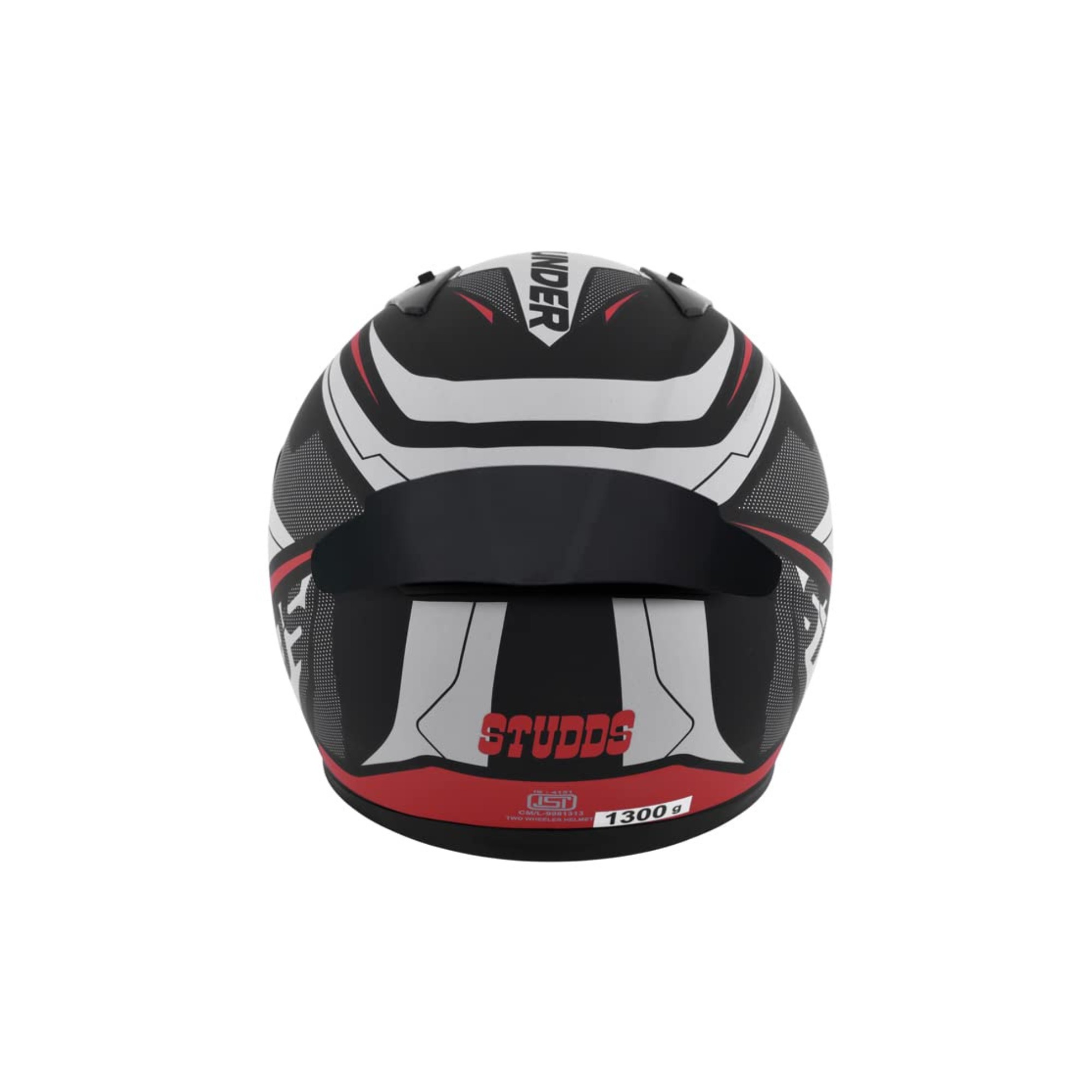 Studds Thunder D4 With Clear Visor Black N2 L Helmet Ant Mascot