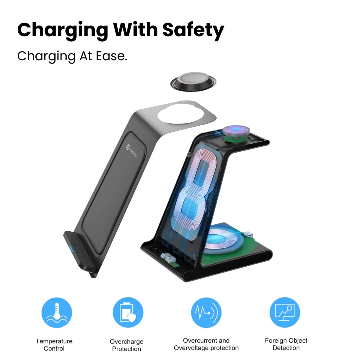 Portronics Key2 Wireless Charging PORTRONICS FREEDOM 33 3-IN-2