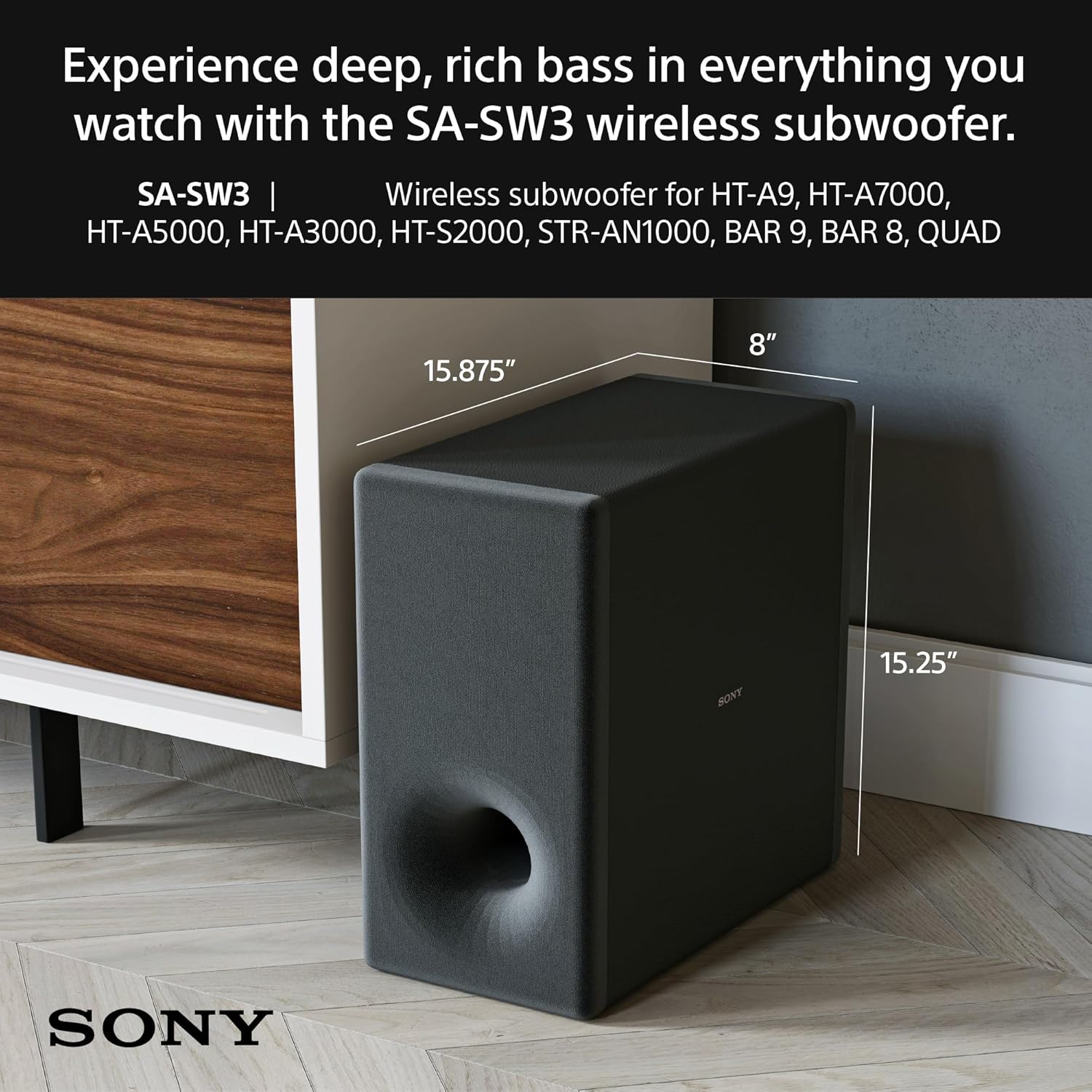 SONY SA-SW3 200W Wireless Subwoofer Ant Mascot